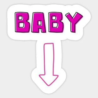 pregnancy announcement girl Sticker
